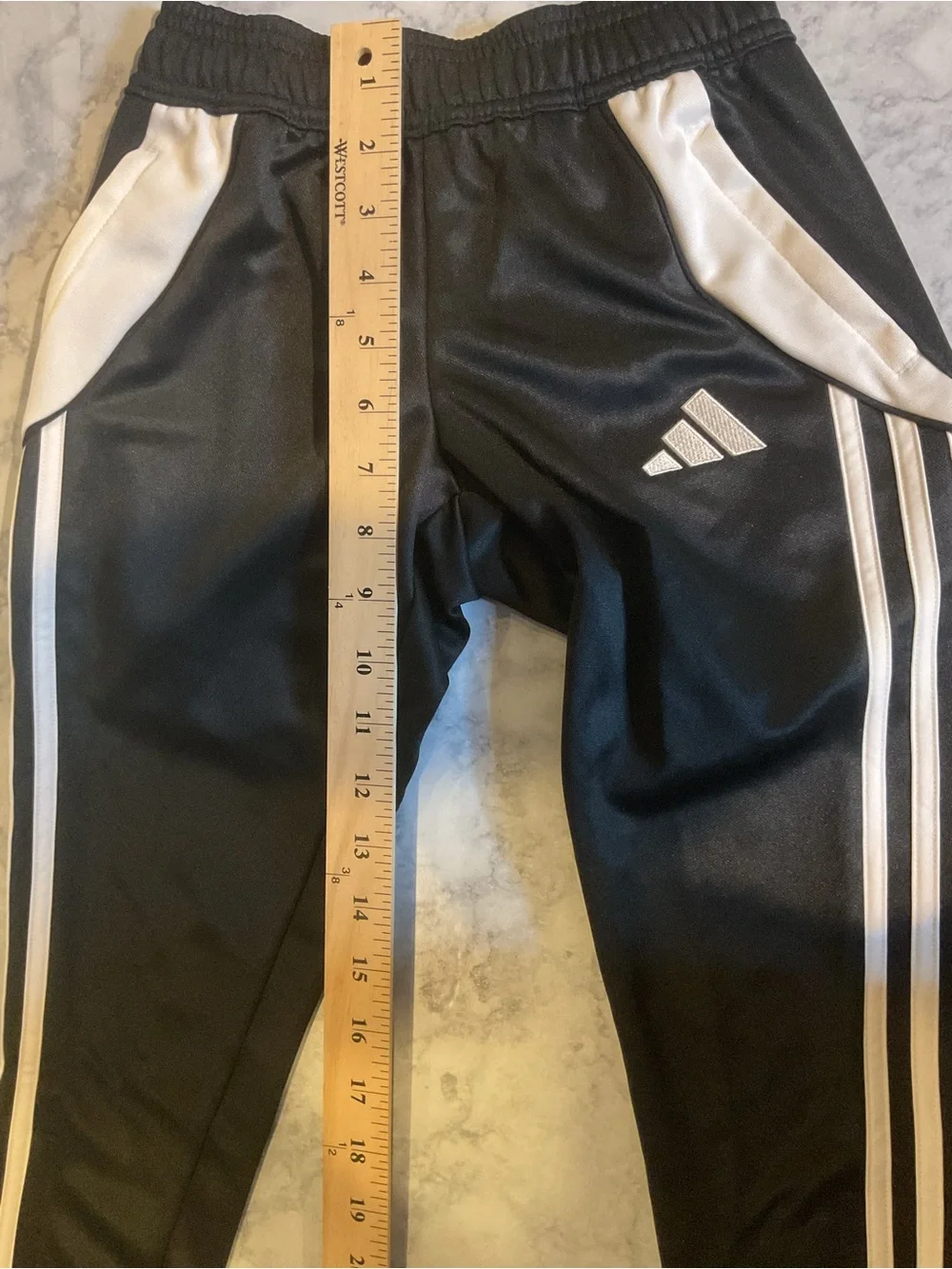 adidas Black Joggers‎ with White Stripe Accent